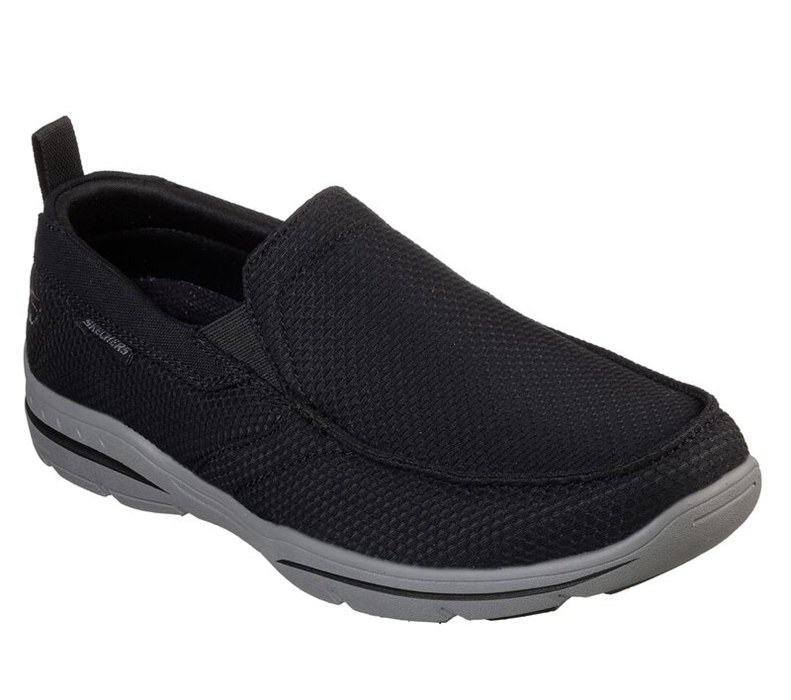 Skechers Relaxed Fit: Harper - Walton - Mens Slip On Shoes Black [AU-CN5928]